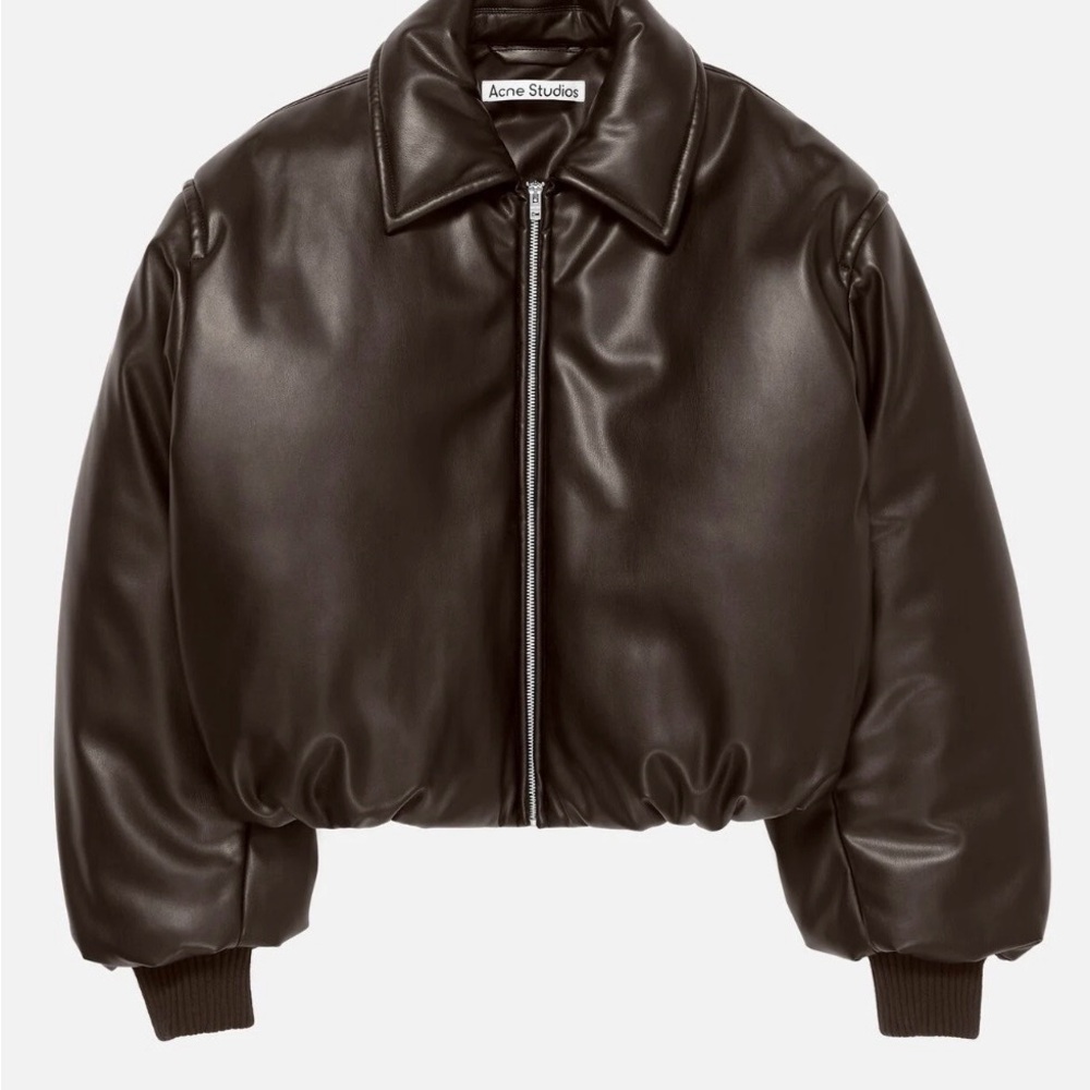 Acne Dark Brown Bomber Jacket